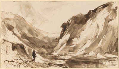 Deep Valley in Mountainous Landscape by William Hart