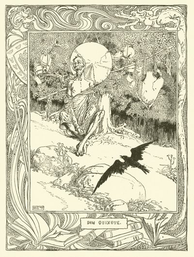 Illustration for Don Quixote by William Heath Robinson