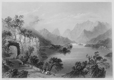 Upper Lake, Killarney (engraving) by William Henry (after) Bartlett