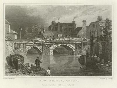 Bow Bridge, Essex by William Henry Bartlett