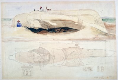 Colossus of Ramesses II, Memphis by William Henry Bartlett