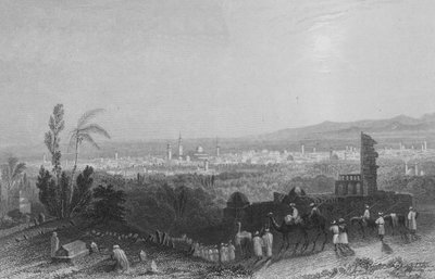 Damascus, from above Salahyeh by William Henry Bartlett