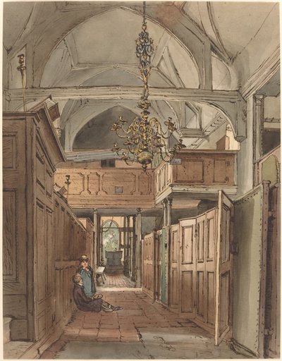 Interior of Bushey Church by William Henry Hunt