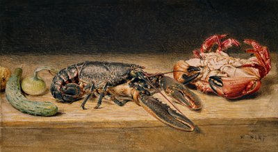 Lobster, Crab and Cucumber by William Henry Hunt