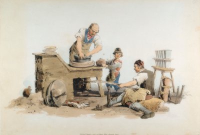 Making Flower Pots, 1808 by William Henry Pyne