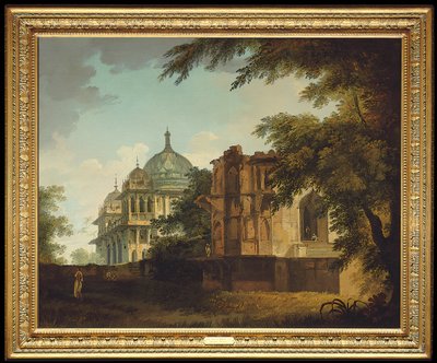 View of a Mosque at Mounheer by William Hodges