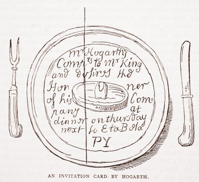 An Invitation Card by Hogarth by William Hogarth