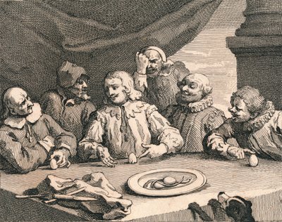 Christopher Columbus cracking the egg, 1753 by William Hogarth