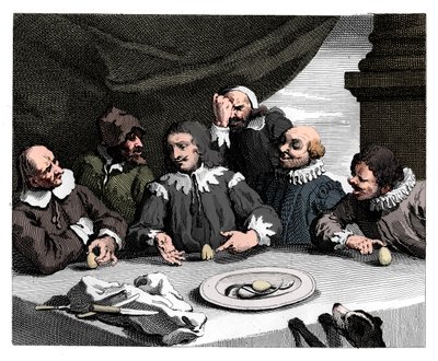 Columbus breaking the egg by William Hogarth