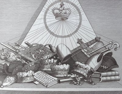 Crown, Mitres, Maces, Etc. by William Hogarth
