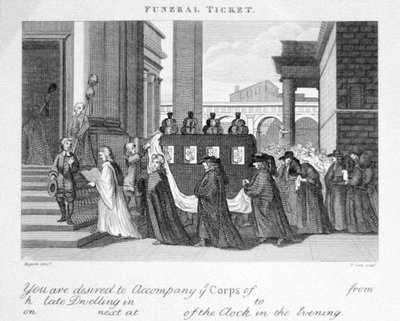 Funeral Ticket by William Hogarth