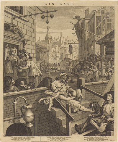 Gin Lane by William Hogarth