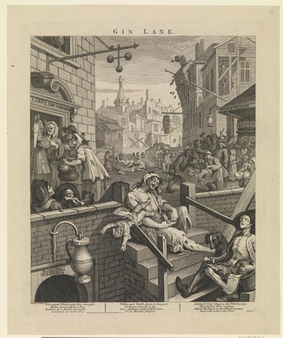 Gin Lane by William Hogarth