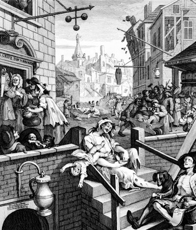 Gin Lane by William Hogarth