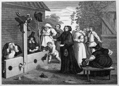 Hudibras and Ralpho in the Stocks by William Hogarth