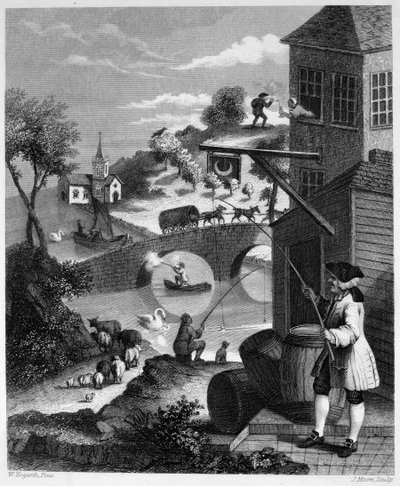 Satire on False Perspective by William Hogarth