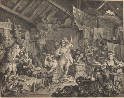 Strolling Actresses Dressing in a Barn by William Hogarth
