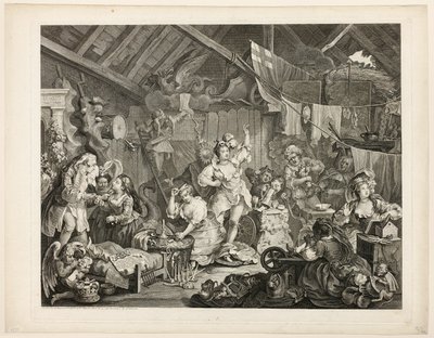Strolling Actresses Dressing in a Barn by William Hogarth