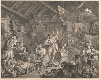 Strolling Actresses Dressing in a Barn by William Hogarth