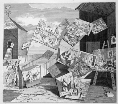 The Battle of the Pictures by William Hogarth
