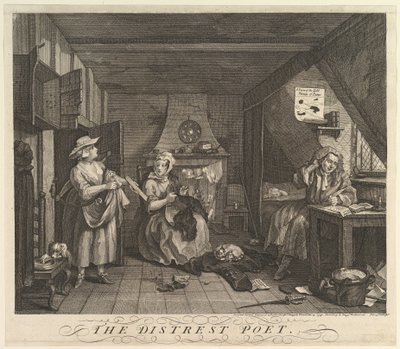 The Distressed Poet by William Hogarth