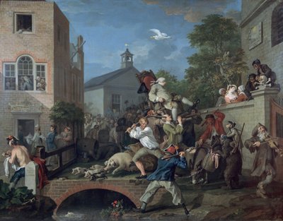 The Election IV: Chairing the Member by William Hogarth