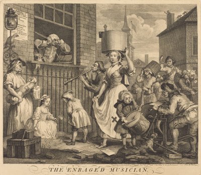 The Enraged Musician by William Hogarth