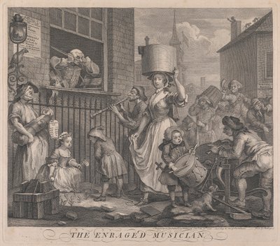 The Enraged Musician by William Hogarth