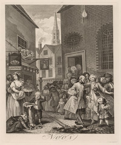 The Four Times of Day: Noon, 1738 by William Hogarth