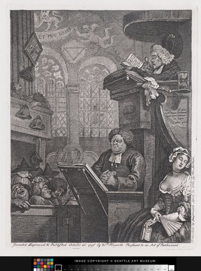 The Sleeping Congregation by William Hogarth