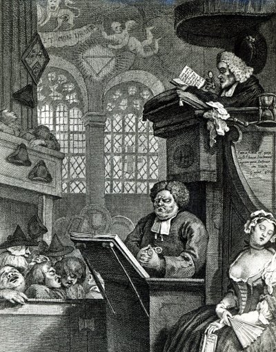 The Sleeping Congregation (1736) by William Hogarth