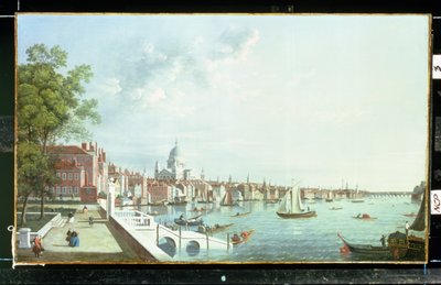 The Thames from Somerset House, Looking Downstream by William James