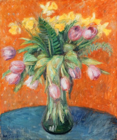 Lavender Tulips and Jonquils by William James Glackens