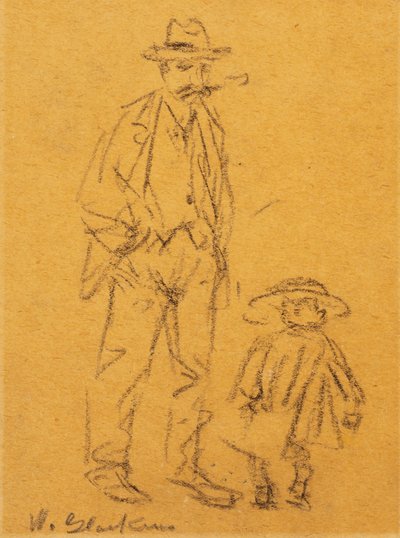 Man with Child by William James Glackens