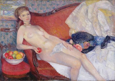 Nude with Apple by William James Glackens