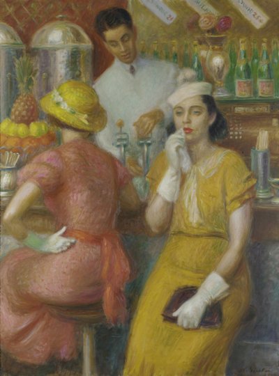 The Soda Fountain by William James Glackens