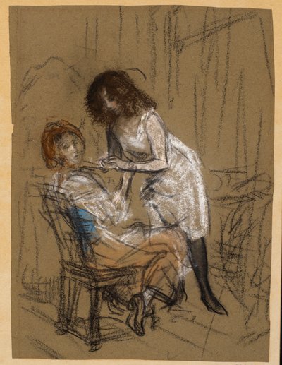 Two Women (One Seated) by William James Glackens