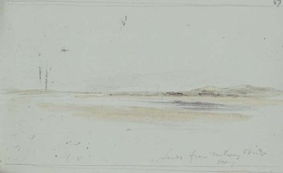 Sands from Duddon railway bridge by William James Linton