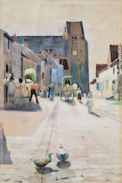 The Main Street, Grez-sur-Loing by William Kennedy