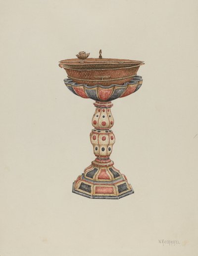 Baptismal Font and Stand by William Kieckhofel