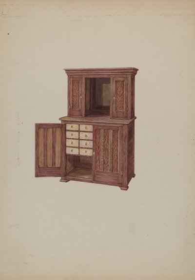 Cabinet with Ivory Keyholes by William Kieckhofel