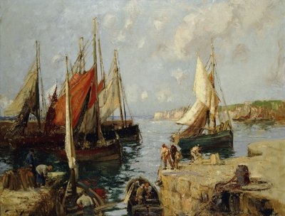 Mussel Boats, Honfleur by William Lee Hankey