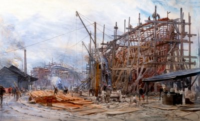 Point House Shipyard by William Lionel Wyllie