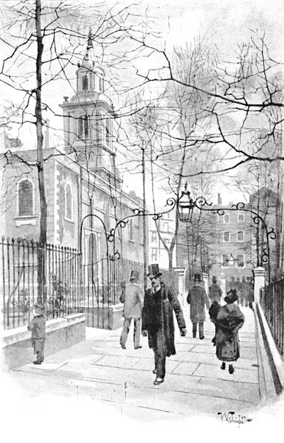 Aldermans Walk, Bishopsgate Street by William Luker