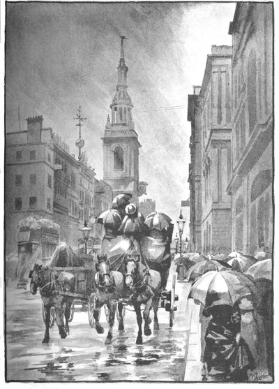 Cheapside - A Rainy Day by William Luker