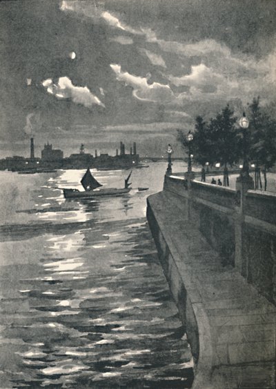 Westminster from Blackfriars Bridge - Night by William Luker