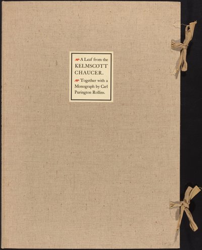 A Leaf from the Kelmscott Chaucer by William Morris