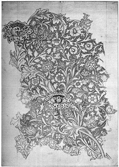 Trent Pattern Printed Linen by William Morris