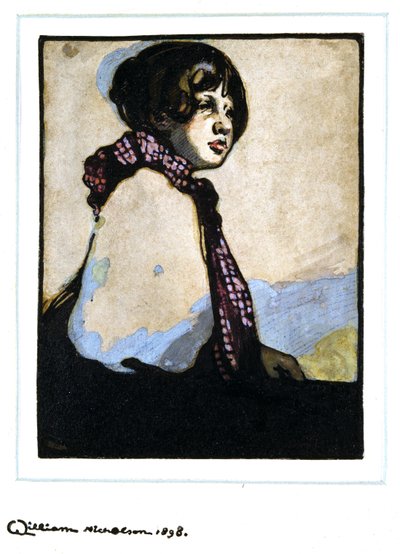 A Girl, half length by William Nicholson