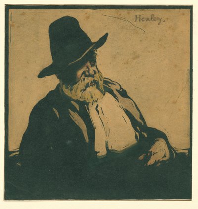 Portrait of William Ernest Henley by William Nicholson